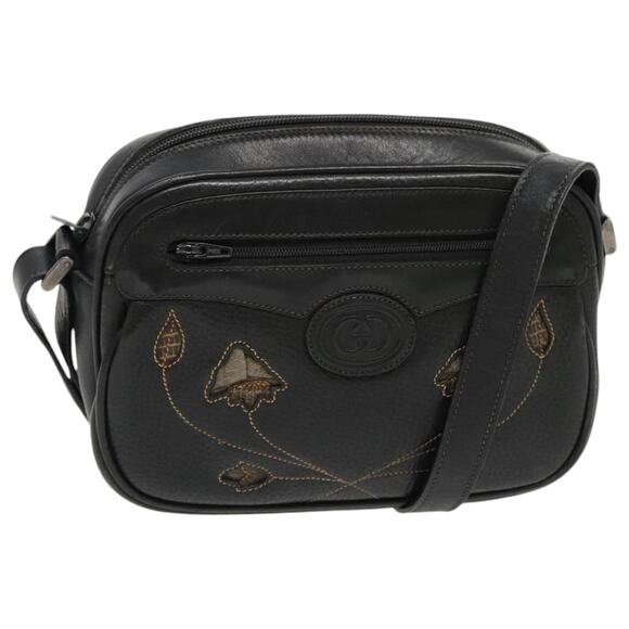 GUCCI Shoulder Bag Pvc Leather Black - Picture 1 of 16